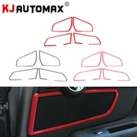 kjautomax for mini cooper f60 door speaker decoration plastic car accessories red pink checker