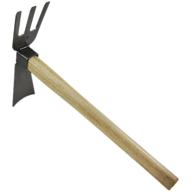 

2023 New Easy to Use Portable Tool Steel Loosening Soil Hand Tool Bend Proof Small Hand Digger and Hoe Combo Garden Tool