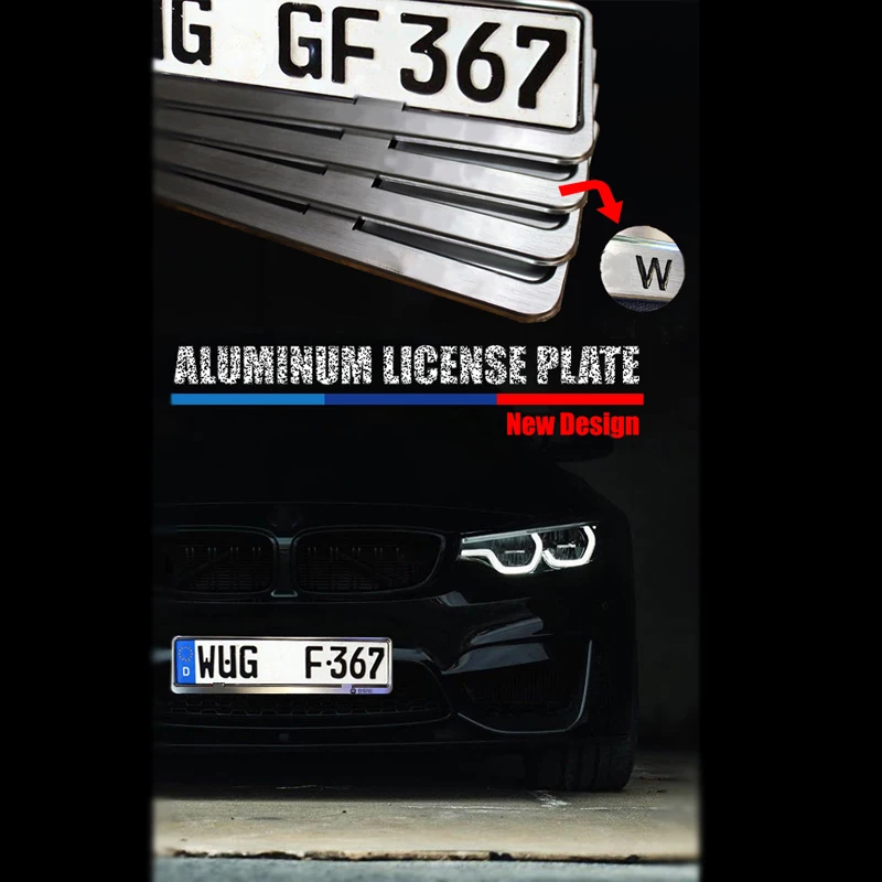 54 см рамка номерного знака из алюминиевого сплава для ЕС/Германии/России Обложка