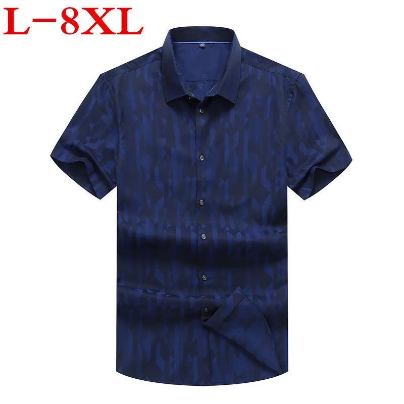 Размера плюс 8XL 7XL 6XL 5XL 4XL Мужские рубашки для мальчиков Новая модная весенняя