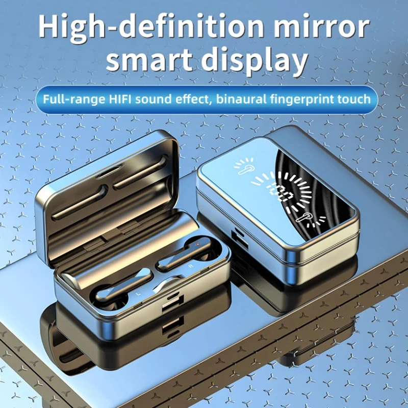 Стерео беспроводные наушники S20 Bluetooth 5 2 TWS с микрофоном 3500 мАч зарядный чехол