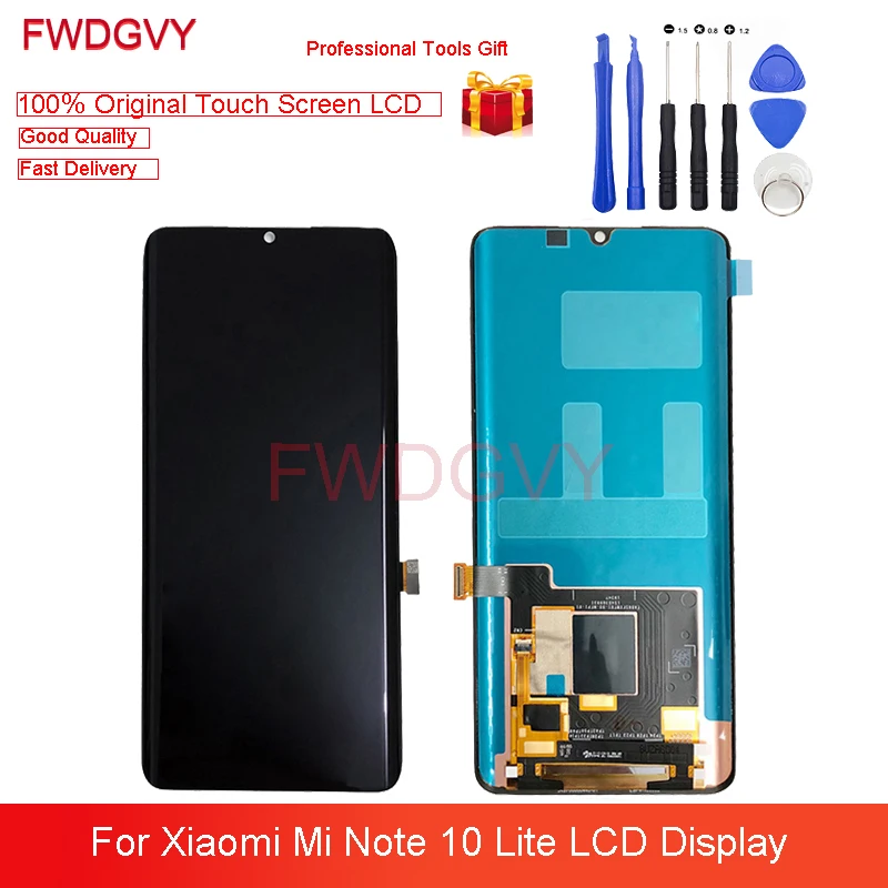 Экран AMOLED 6 47 дюйма для Xiaomi Mi Note 10 Lite сенсорный экран с краями и дигитайзером