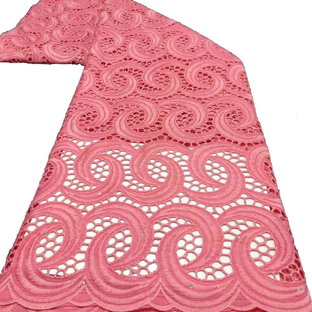 

Популярная хлопковая африканская кружевная ткань в дубайском стиле, швейцарская вуаль высокого качества с камнями, 2022 нигерийское платье «...