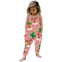 christmas overalls toddler girls jumpsuit cartoon elk one piece strap romper summer comfortable outfits kids rompers clothes