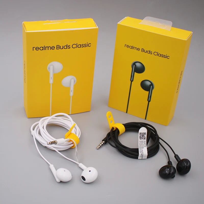 

Original Realme Buds 3 Classic 3.5mm Earbuds Wired Half In Ear Earphone In-line HD Microphone For realme GT NEO 7 6 5 3 Pro 6 6i