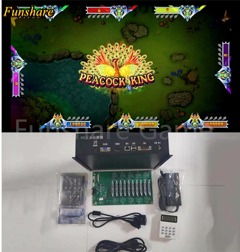 

Peacock King Amusement Park Casino Operated Arcade Machine Skill Fishing Game