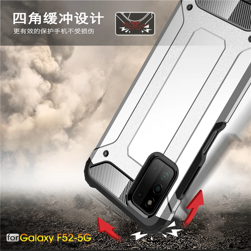 

For Samsung Galaxy F52 5G Case Cover Anti-knock Silicone TPU Bumper Rugged Armor Back Phone Cover For Samsung Galaxy F52 5G Case