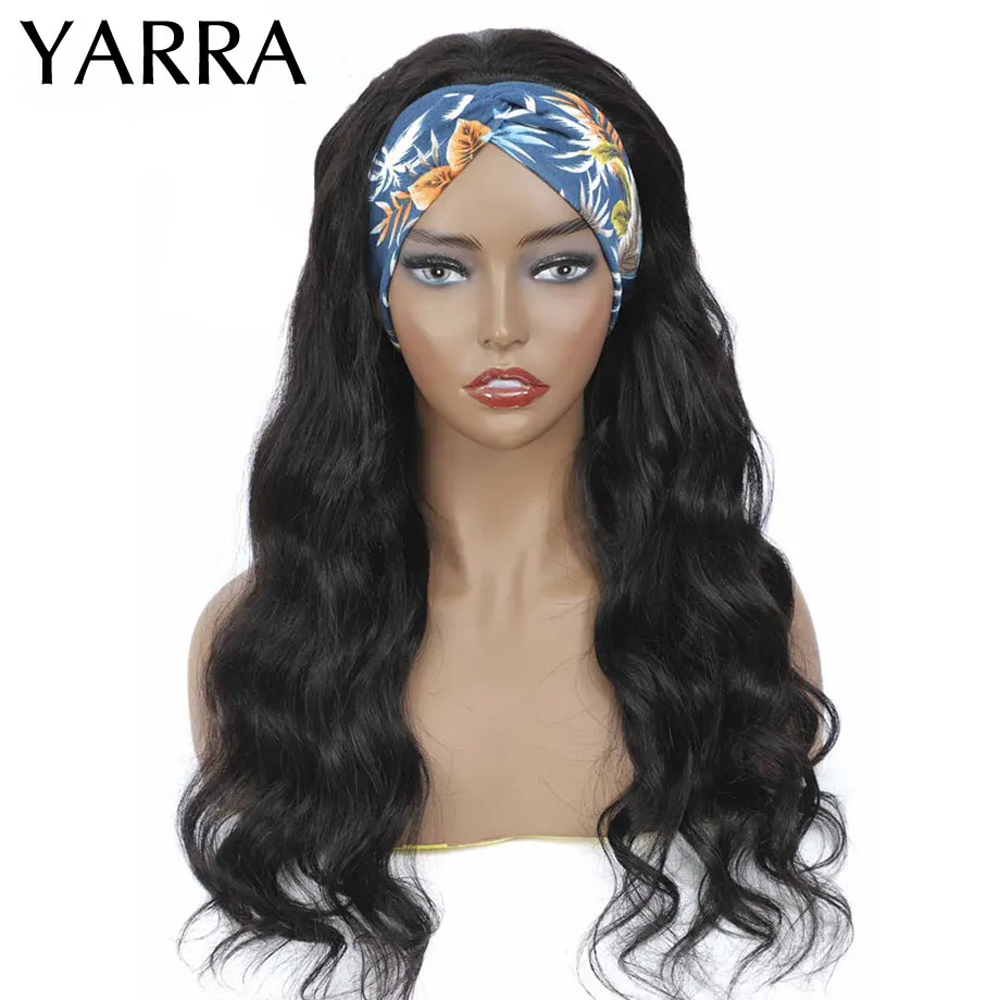 

Body Wave Headband Human Hair Wig Glueless Cheap 30 inch Female Headband For Hair Black Wigs Wavy Brazilian Long Wigs Yarra