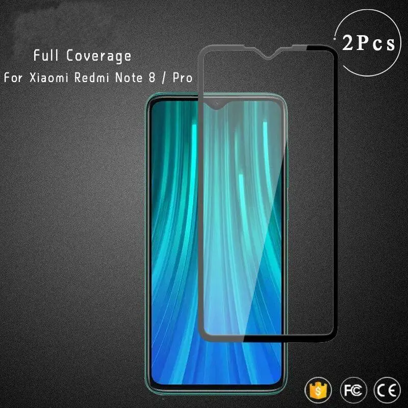 2 шт. полное клеевое покрытие стекло для Xiaomi Redmi Note 8 T Pro закаленное Xiomi Note8 Защита