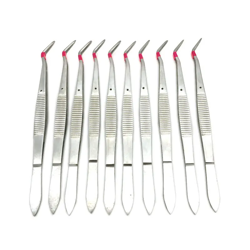 10 PCS New Medical Forceps Tweezers Dental Instruments