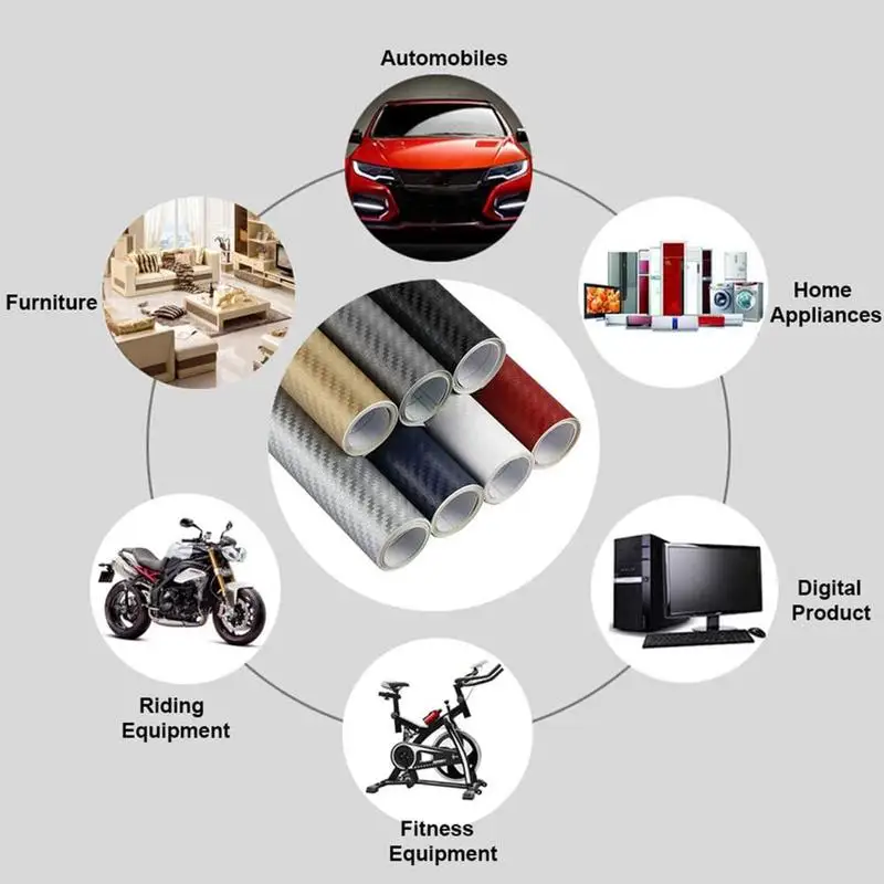 10*127 см пленка из углеродного волокна автомобильная наклейка водонепроницаемый