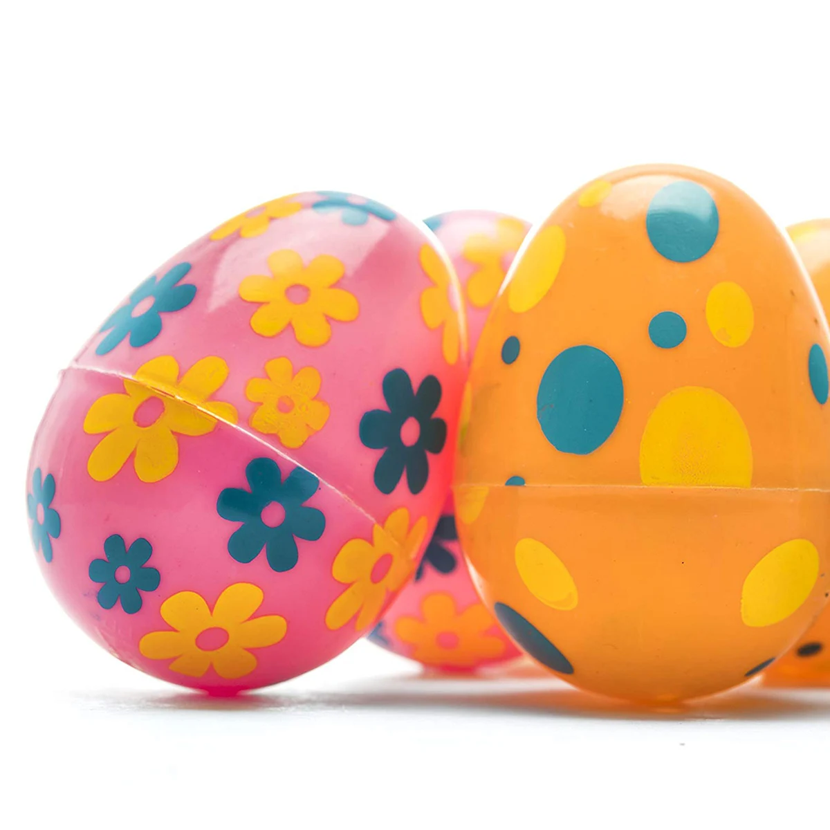 

12 Pcs Easter Eggs Hunt Assorted Eggs Easter Holiday Colorful Plastic Print Easter Egg Party Kid DIY Non-toxicl Funny Toys Gift