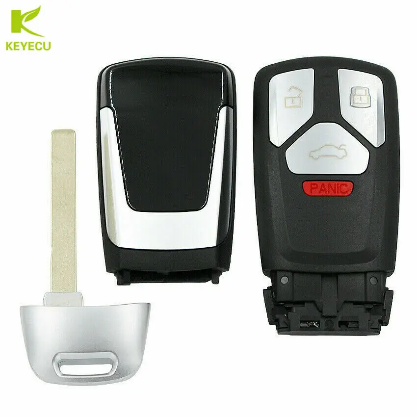 KEYECU замена Смарт пульт дистанционного ключа оболочки Fob 3/4 кнопки для Audi TT A4 A5 S4 S5 Q7