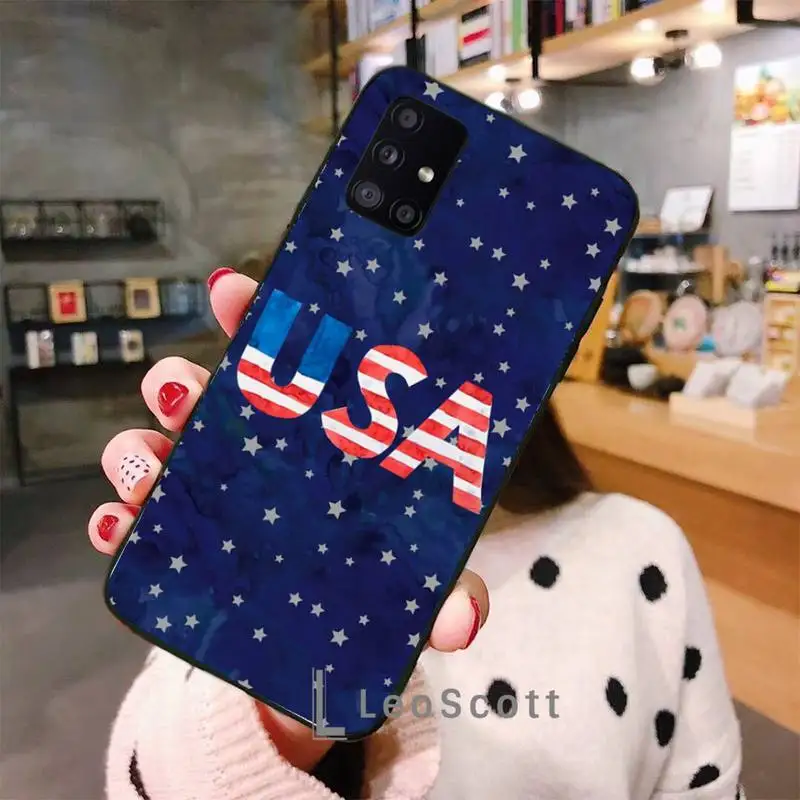 

America USA Flag Novelty Phone Cases For Samsung A50 A51 A71 A31 A21S S8 S9 S10 S20 S21 Plus Fe Ultra 4G 5G