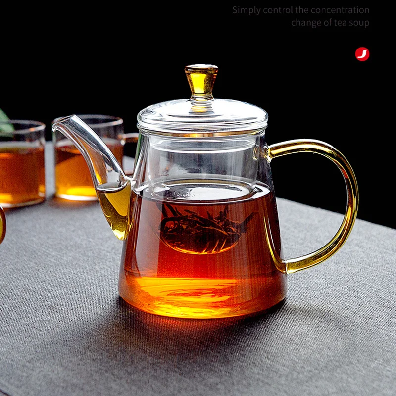 

Modern Single Teapot Simple Coffee Handle Handmade Fruit Teaware Teapot Heat Resistant Theire En Verre Household Tools DE50CH