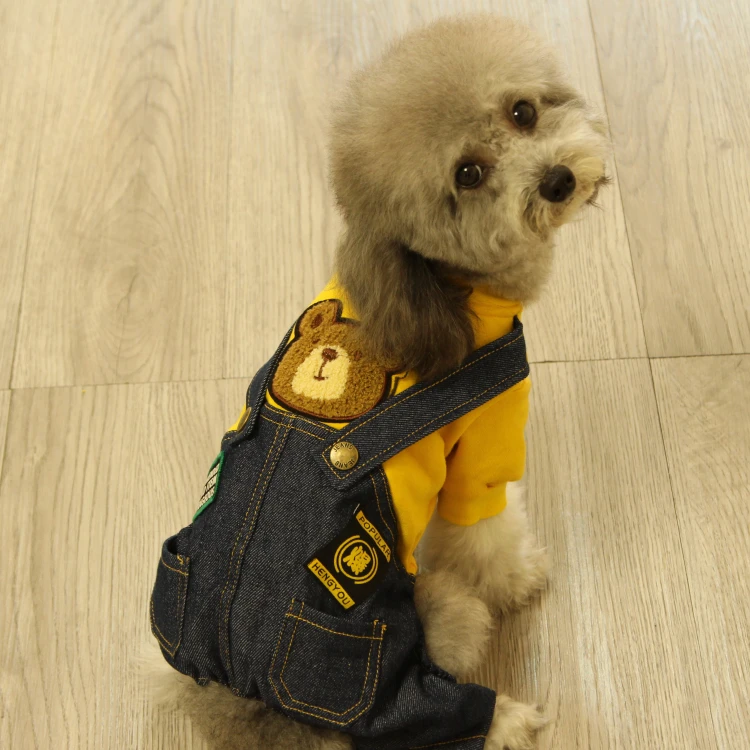 Женский коричневый зимний комбинезон с собакой пуховики Современная зимняя