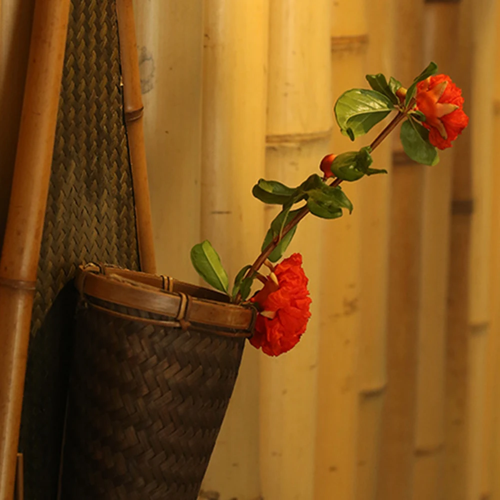 Традиционные японские Стиль висит натурального бамбука ваза для дома и сада