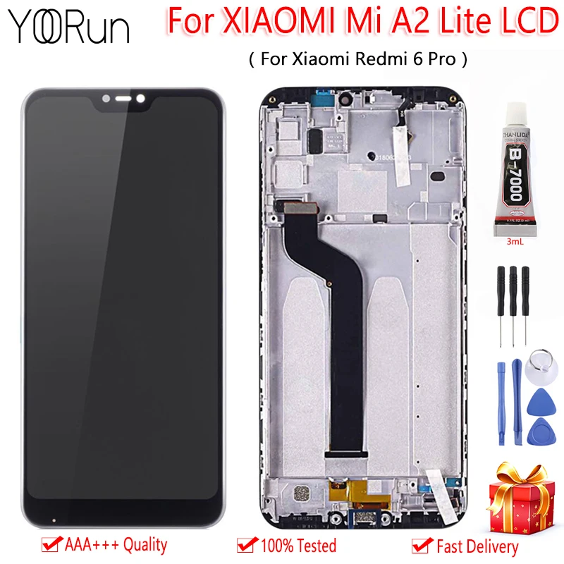 5 84 &quotОригинальный дисплей для XIAOMI Mi A2 lite ЖК сенсорный экран в сборе замена Redmi 6 Pro