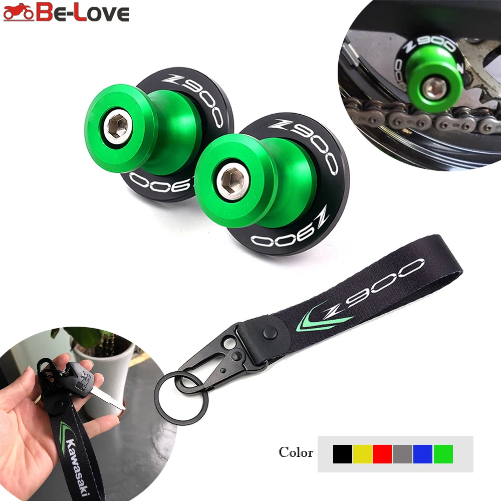 

Для kawasaki Z900 Z900RS Z900SE 2017-2022 CNC 8 мм катушки Swingarm слайдер стенд винты брелок цепочка брелок