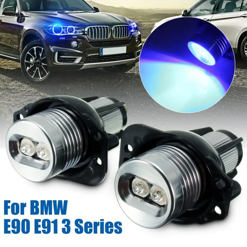 

2pcs CANbus 12w LED Headlamp Angel Eyes Marker Lights Bulbs Error Free Blue For BMW E90 E91 3 Series 325i 328i 335i 2006-2008