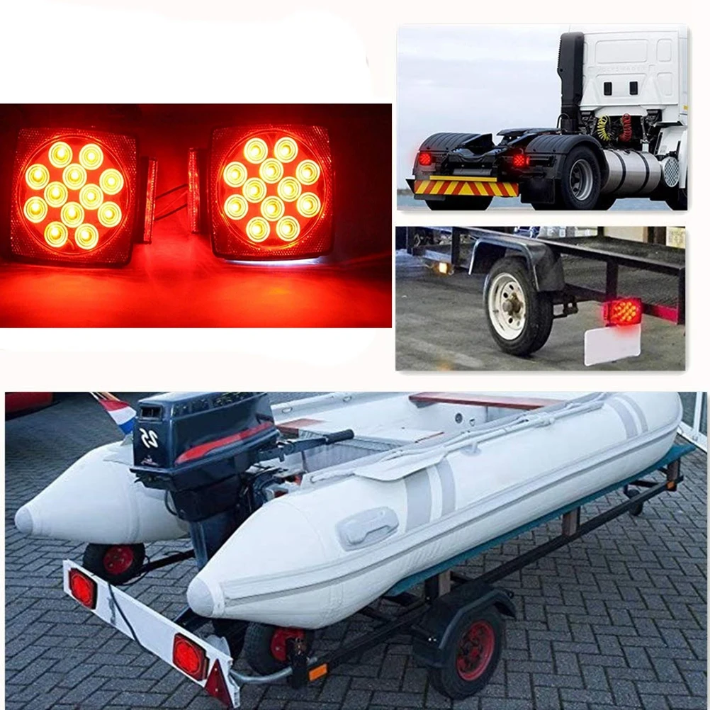 Светодиодный светильник s для прицепа 2 шт. водонепроницаемый погружной задний