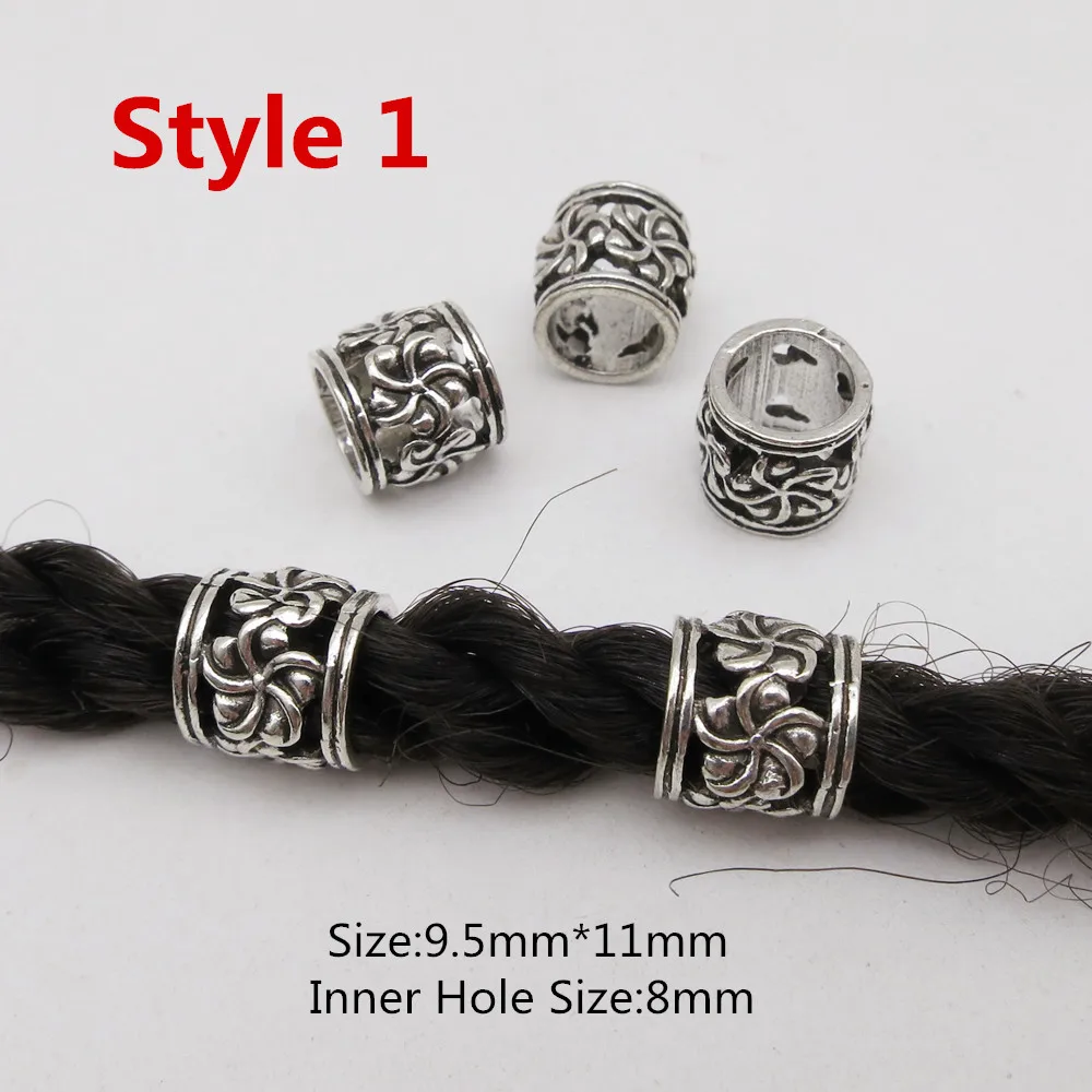 Металлическая большая коса для волос viking 5 шт. мужчин и женщин|dreadlock beads|dreadlock bead