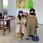 Детская куртка с капюшоном и флисовой подкладкой, длинная теплая куртка унисекс из берберского флиса, в Корейском стиле, зима 2021