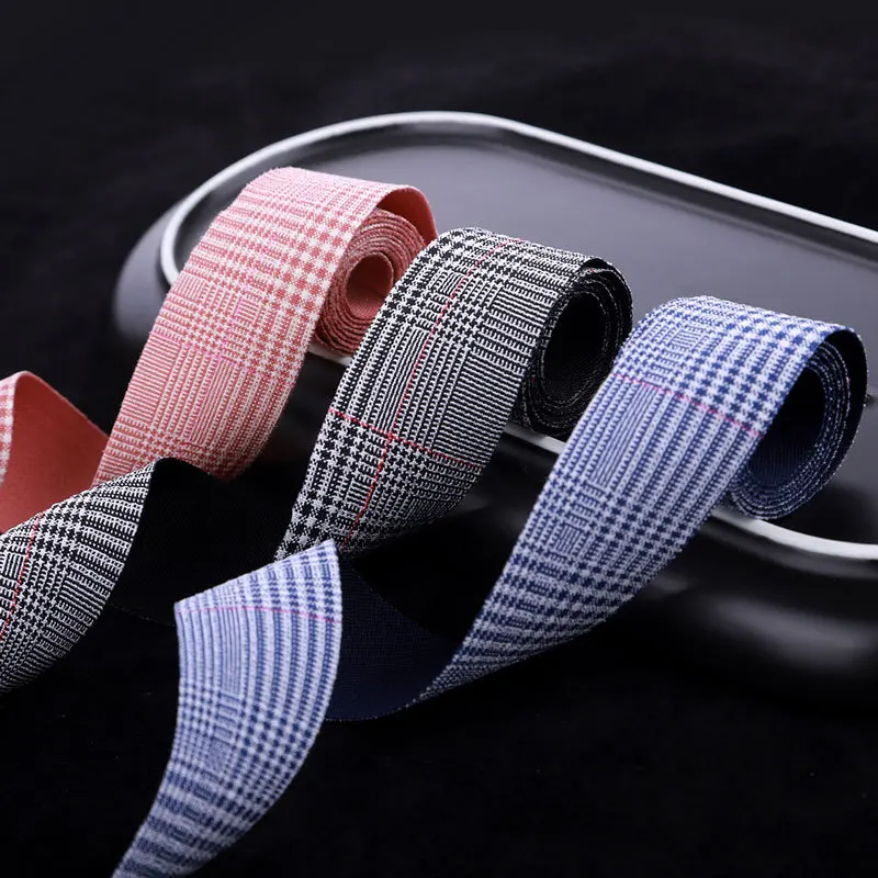 Детская Хлопковая лента в клетку 50 ярдов 25 40 мм|Ленты для шитья| |