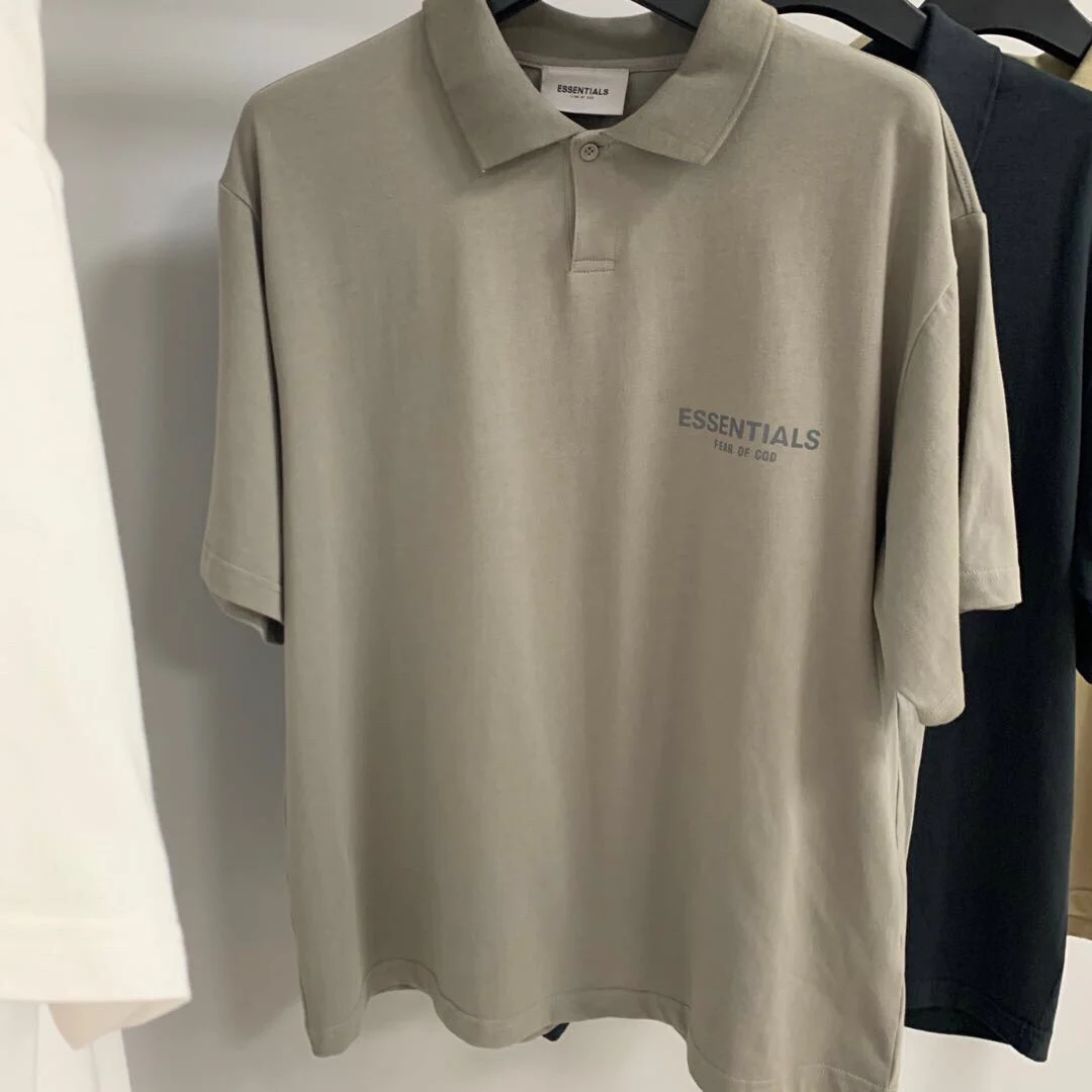 

2021 1:1 High Quality Essentials Reflective Article Polo Shirts High Street Essentials T Shirts Men Men Wowen Casual Polo