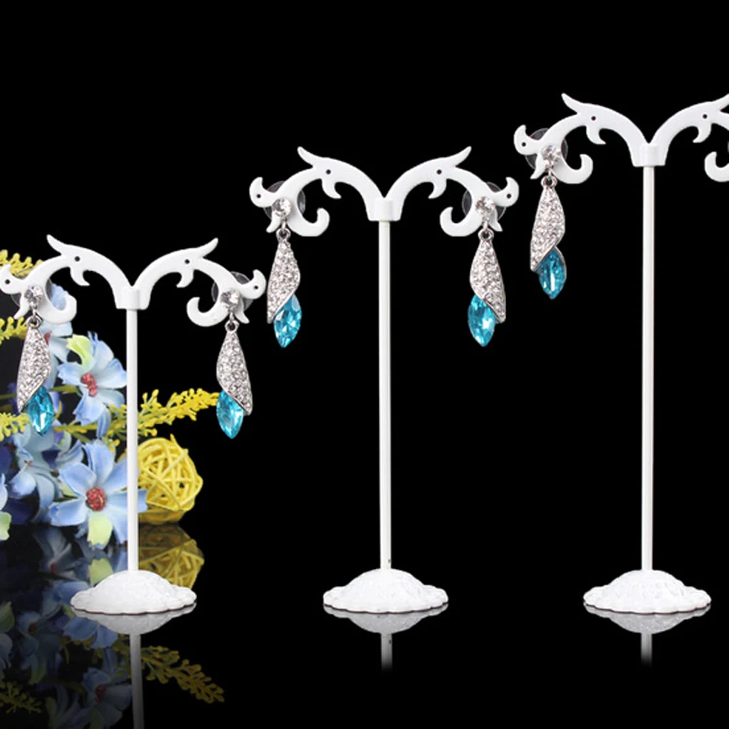 

3Pcs Jewelry Organizer Holder Different Height Earrings Display Stand Home Decor