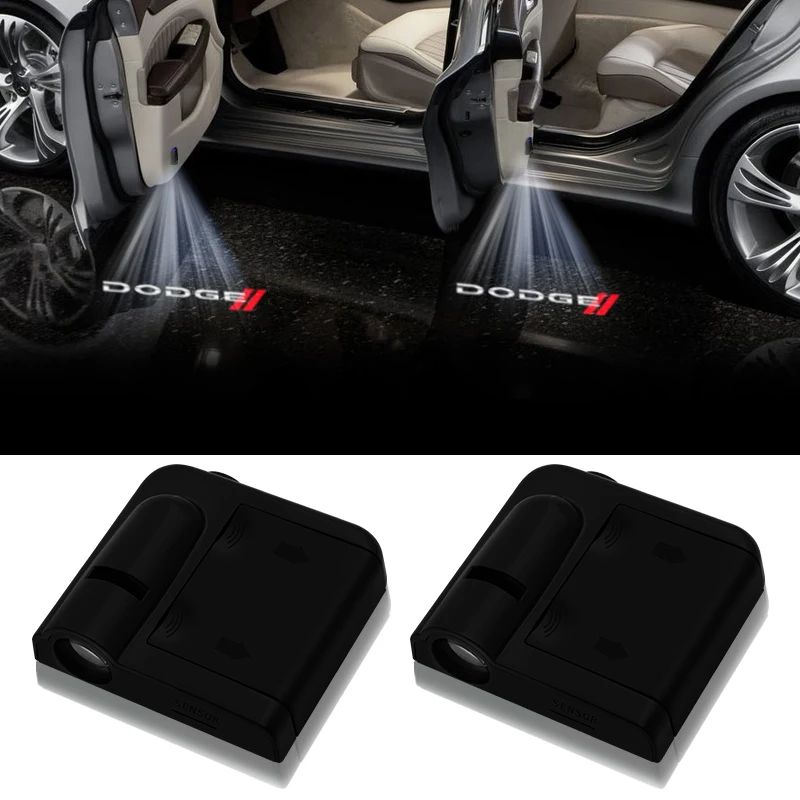 

2pcs Car Door welcome LED laser Projector Light Shadow Ghost Courtesy lamp For Dodges Challenger RAM 1500 Charger Avenger