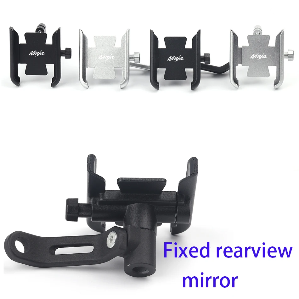 for kawasaki ninja 250r 300 400 650 motorcycle mobile phone holder gps navigator mirror handlebar bracket mounting accessories free global shipping