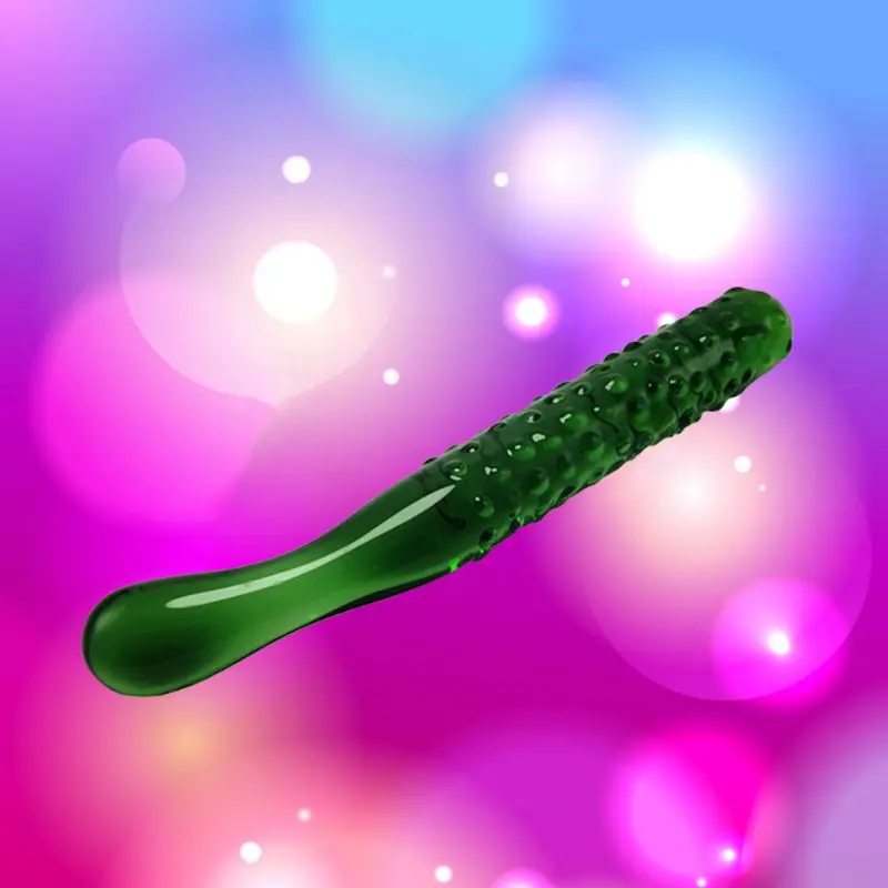 Огурец стеклянный фаллоимитатор искусственный пенис Кристальный Пуля Вибратор |