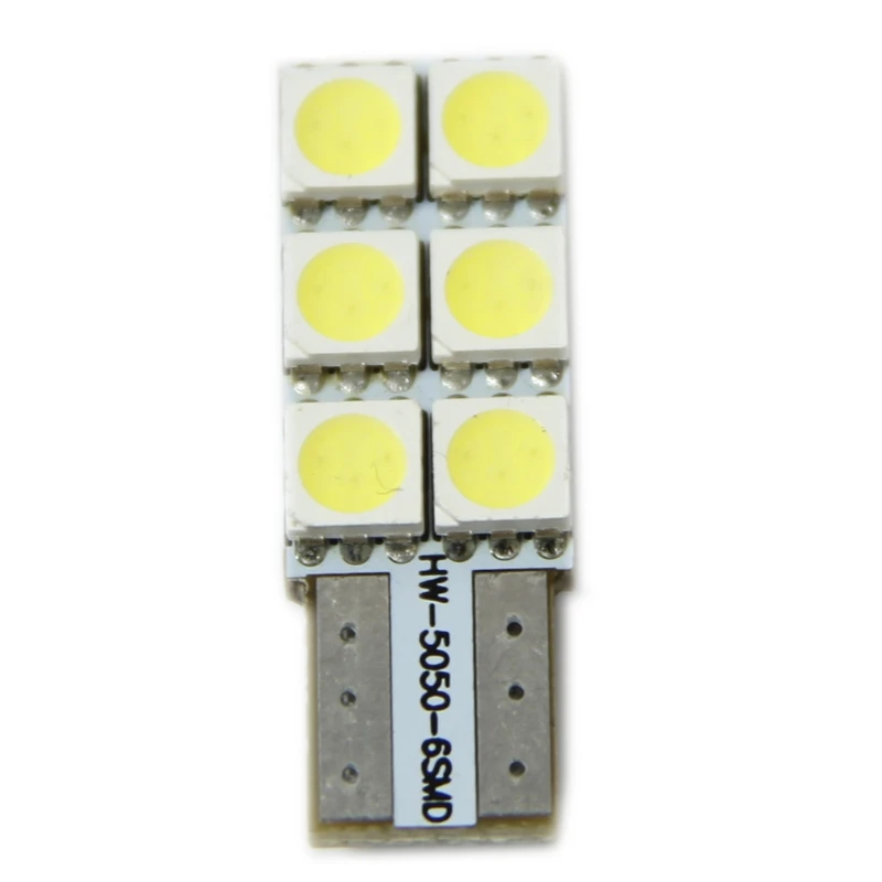 T10 194 168 W5W 5050 6 SMD Поворотная светодиодная лампа ксеноновая белая автомобильная |