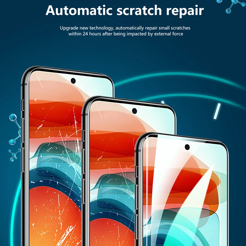 Гидрогелевая пленка 3 шт. для Xiaomi Redmi Note 10Pro 10S 9 9Pro 9S 9T 8 7 Pro 8T 9A 9C 8A полное покрытие