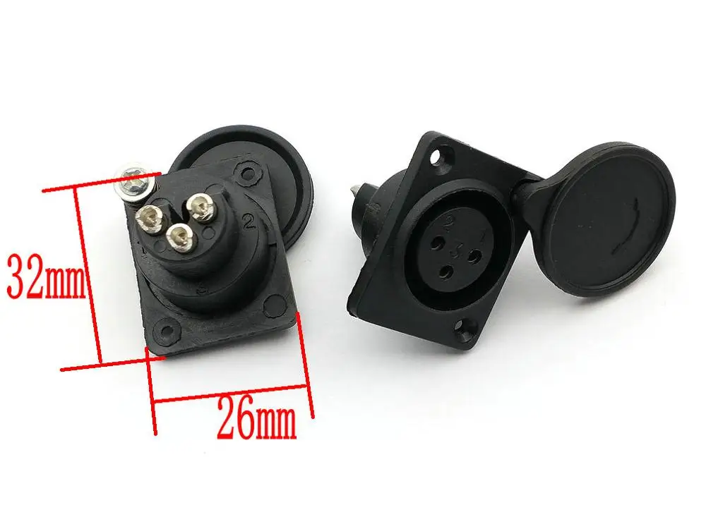 

20pcs/50pcs 3PIN XLR FEMALE PANEL SOCKET Soldering for Power MIC connector