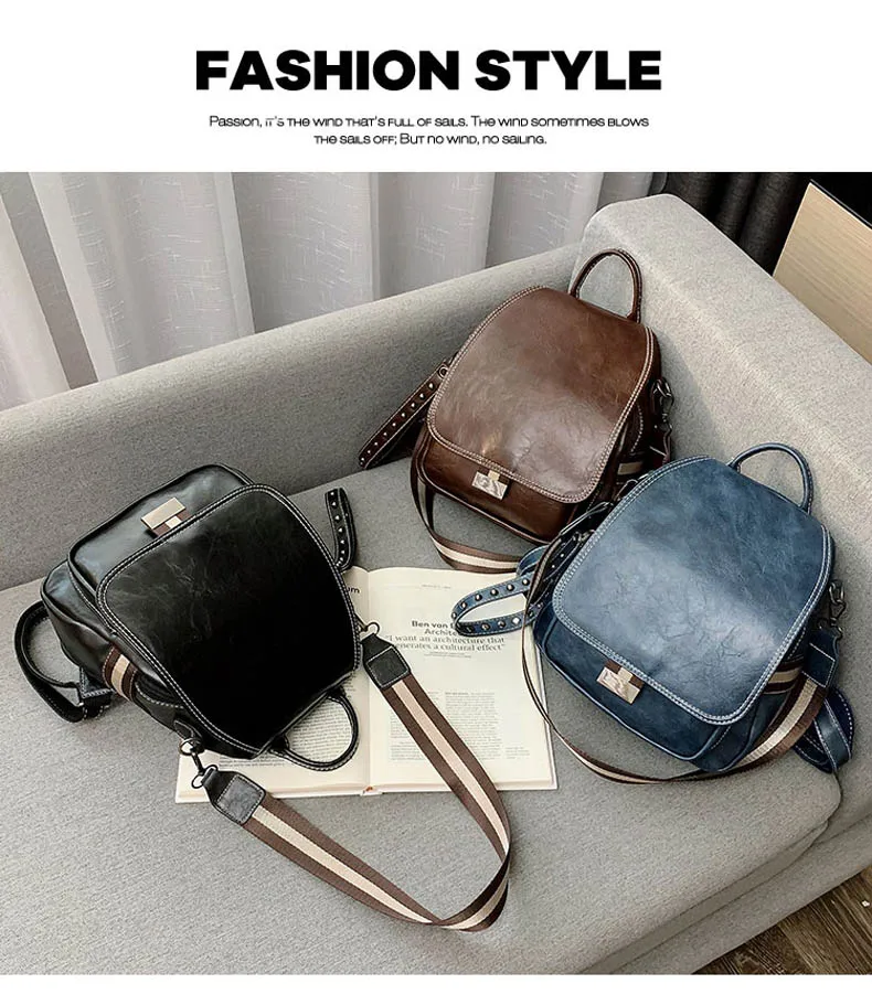 Популярный женский кожаный рюкзак, модные женские рюкзаки Mochila, женские повседневные винтажные сумки на плечо с большой вместительностью XA219H