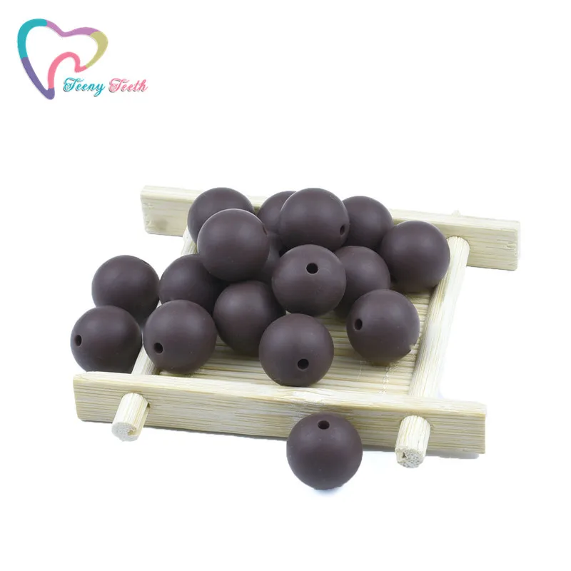 10 PCS Chocolate Brown Silicone Hexagon 14-17 MM Beads Baby Teether Geometric DIY Necklace Teething Toys | Украшения и аксессуары