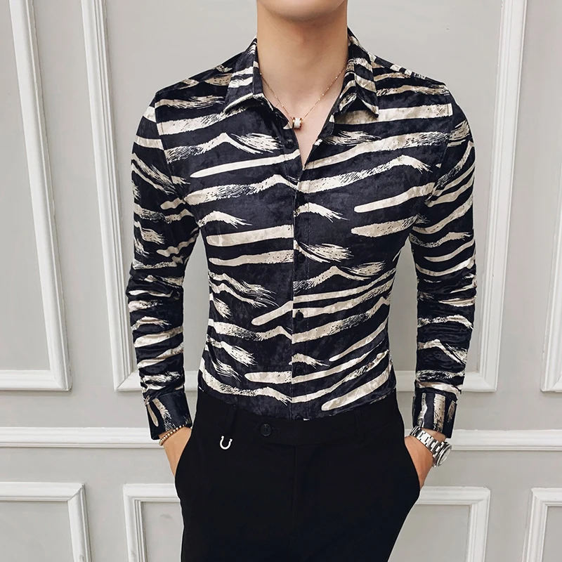 2019 новые модные повседневные мужские рубашки с длинным рукавом Европейский