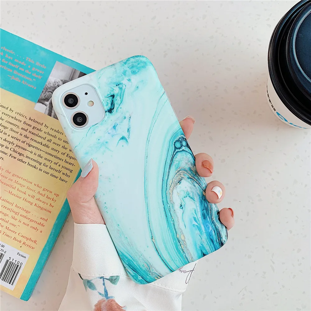 FLYKYLIN мраморный чехол для iPhone 11 Pro Max SE 2 задняя крышка Huawei P20 Mate 30 P30 Lite P40 силиконовый