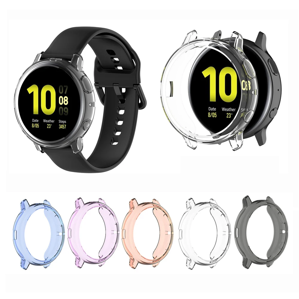 Прозрачный силиконовый защитный чехол из ТПУ для Samsung Galaxy Watch Active 2 40 мм/44 мм