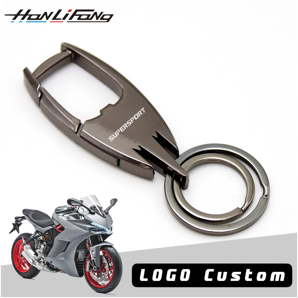 

For Ducati SuperSport 939 950 SuperSport939 Personalized Metal Motorcycle Keychain Custom Keyring Tag KeyDecorative Hooks