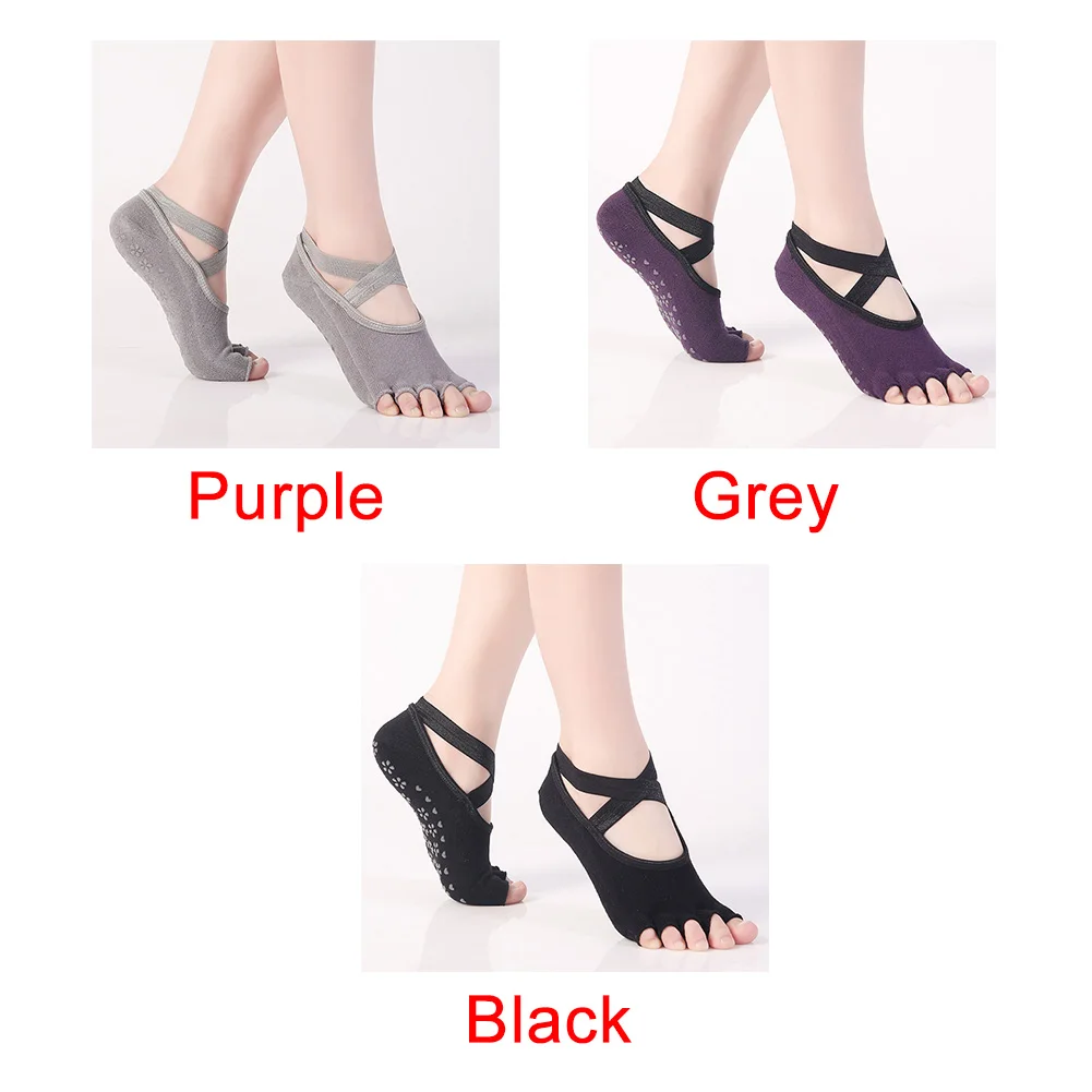 Non Slip Cross Strap Socks Dance Wear Resistant Floor Solid Toeless Professional Fitness Ballet Adults Women Girls | Женская одежда