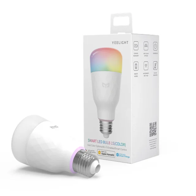 1s colorful bulb Xiaomi Mi Yeelight Смарт светодиодный лампы 1S YLDP13YL 8,5 Вт RBGW работать с Homekit AC100-240V 1700 K-6500 K E27 800lm стол пол настольная лампа - Цвет: 1s colorful bulb