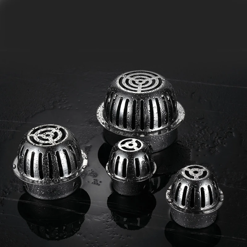 

Stainless Steel Floor Drain Roof Drain Strainer Round Shower Drainers for Balconies Roofs Courtyard Gutters Plug & Play