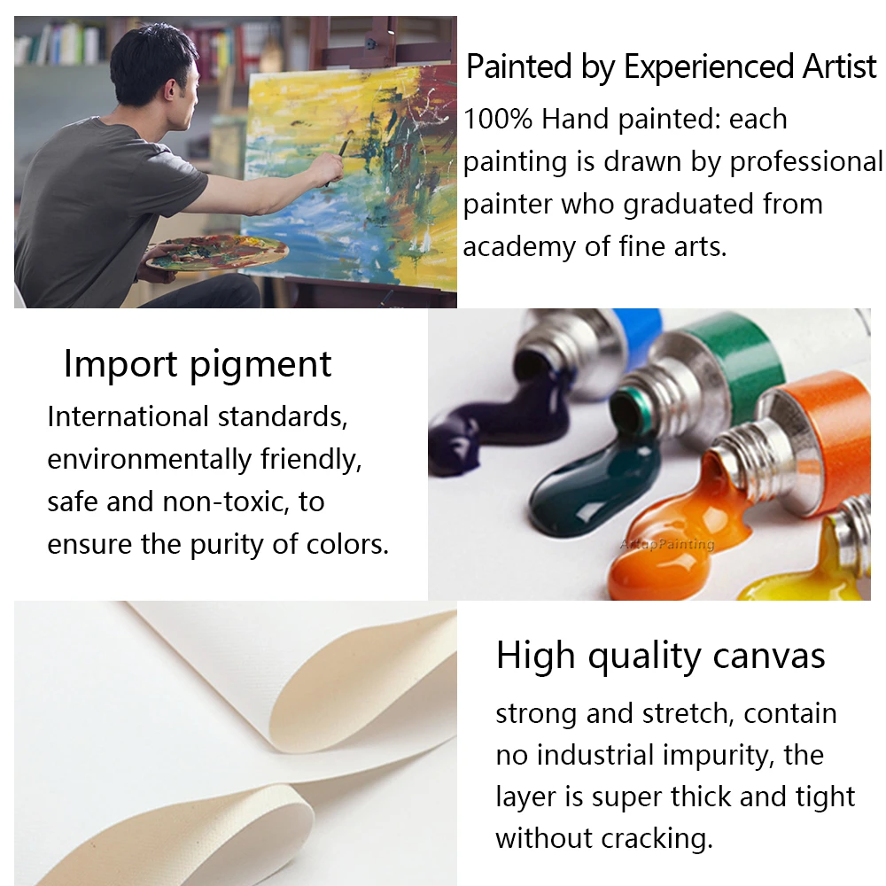 Современная Абстрактная Ручная роспись холст картины маслом нож пейзаж