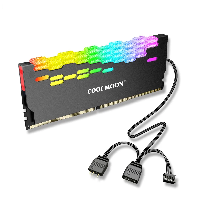 

Радиатор COOLMOON ARGB для ПК, светодиодная лампа-радиатор из алюминиевого сплава, 2x3 контакта, 1x4 контакта, для настольного компьютера, 5 В