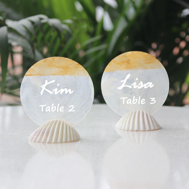 Бесплатная доставка (25 шт./лот) именные открытки из ракушек каллиграфии на заказ