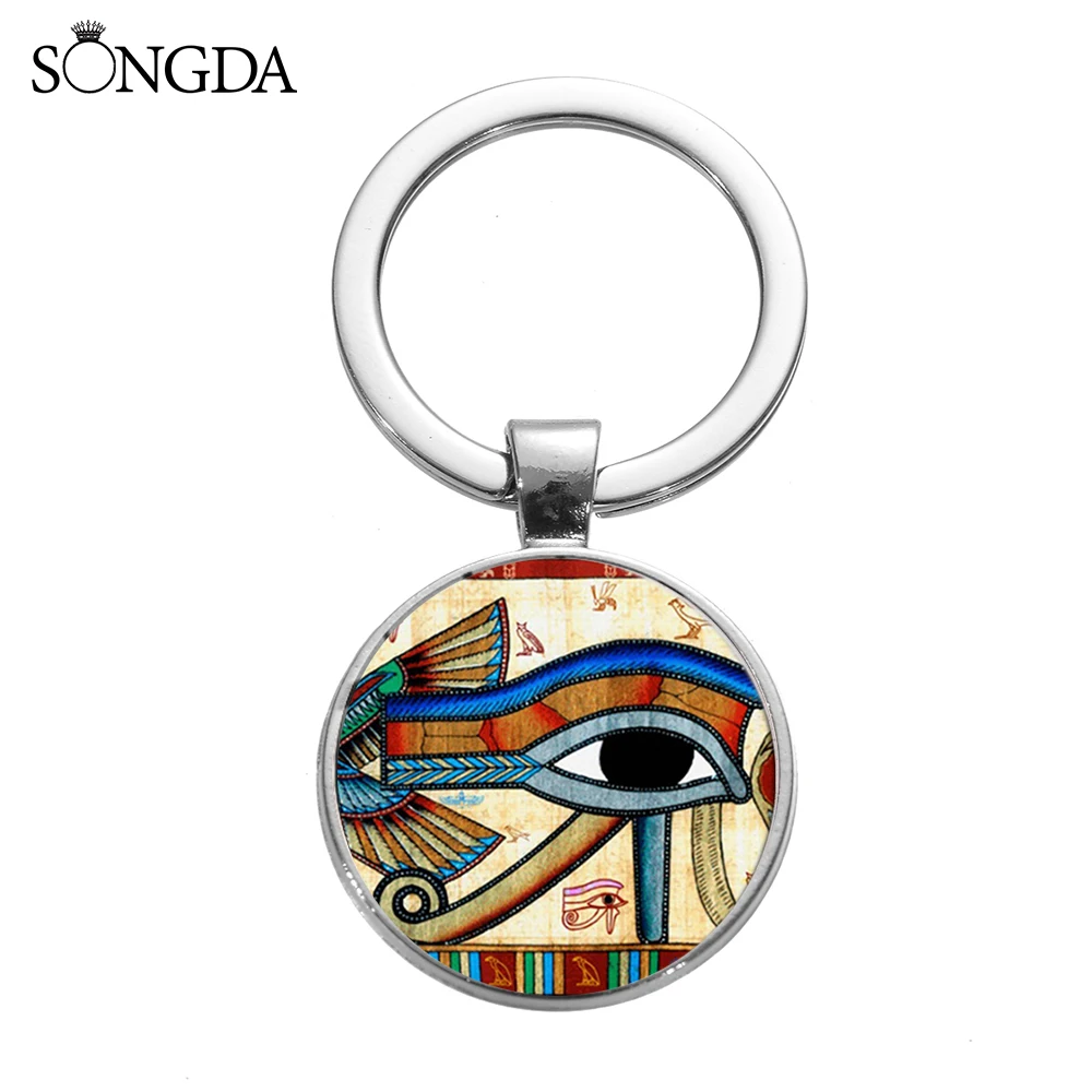 Кольцо для ключей с принтом в виде древнего египетского Бога | Украшения и