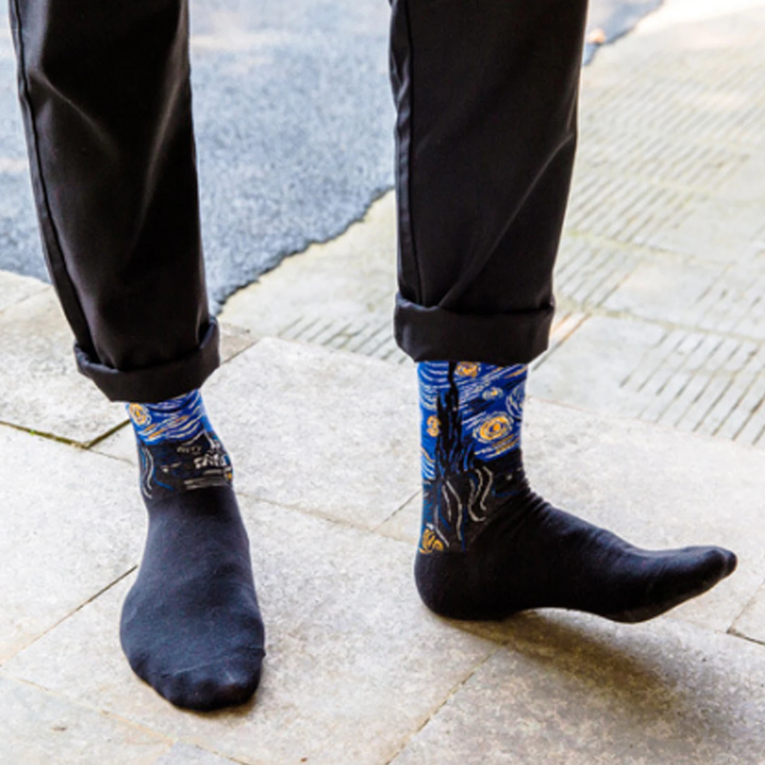 Винтажные хлопковые носки с рисунком Ван Гога 2020 | Мужская одежда